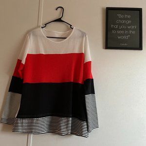 White, Black, & Red Sweater